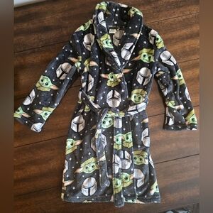 Star Wars Kids Robe - Black and Green with Character Prints